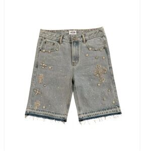 Our True Fate Denim Shorts Blue XL NWT IN PACKAGE